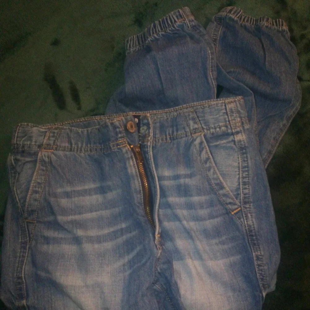 Gap Kids Green Camo Cargo Pants & Blue Denim Jogger Jeans Sz 10 - 2 Pair